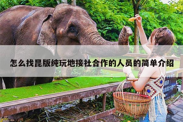 怎么找昆版纯玩地接社合作的人员的简单介绍