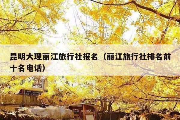 昆明大理丽江旅行社报名（丽江旅行社排名前十名电话）