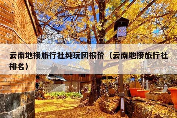 云南地接旅行社纯玩团报价(云南地接旅行社排名)