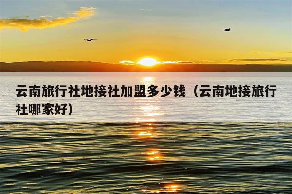 云南旅行社地接社加盟多少钱（云南地接旅行社哪家好）