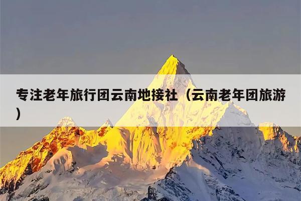 专注老年旅行团云南地接社（云南老年团旅游）