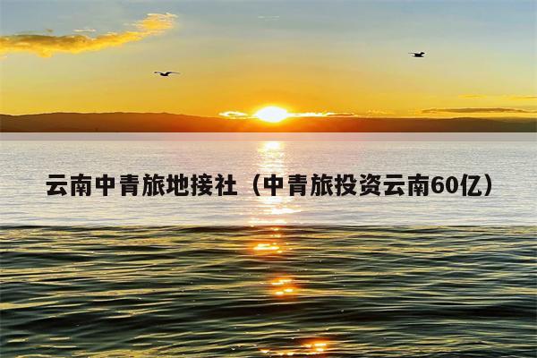 云南中青旅地接社（中青旅投资云南60亿）