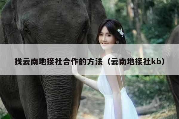 找云南地接社合作的方法（云南地接社kb）