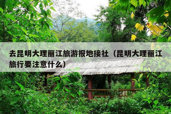 去昆明大理丽江旅游报地接社（昆明大理丽江旅行要注意什么）