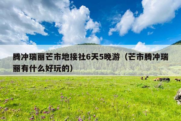 腾冲瑞丽芒市地接社6天5晚游（芒市腾冲瑞丽有什么好玩的）