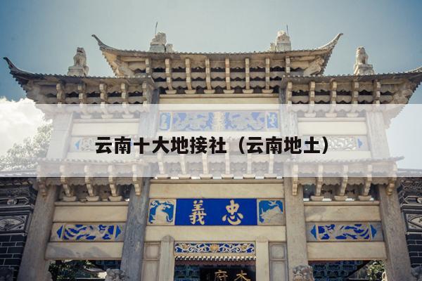 云南十大地接社(云南地土)
