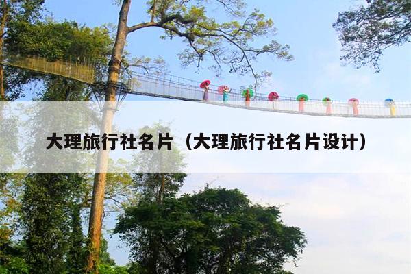 大理旅行社名片（大理旅行社名片设计）