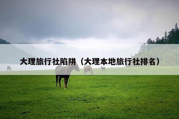 大理旅行社陷阱（大理本地旅行社排名）