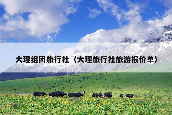 大理组团旅行社（大理旅行社旅游报价单）